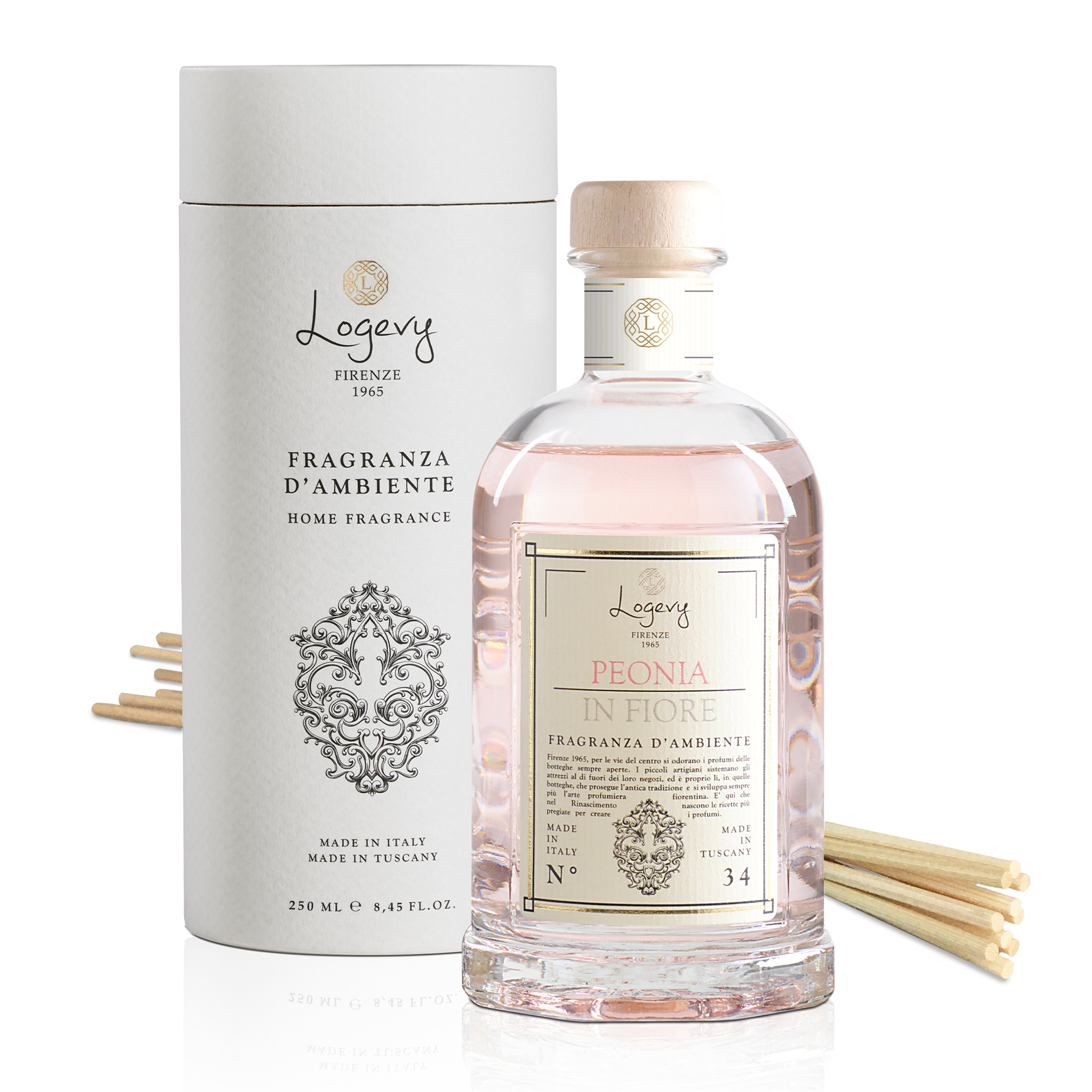 1 - Main - Logevy - Home Fragrance Diffuser - Peonia in Fiore - 250ml