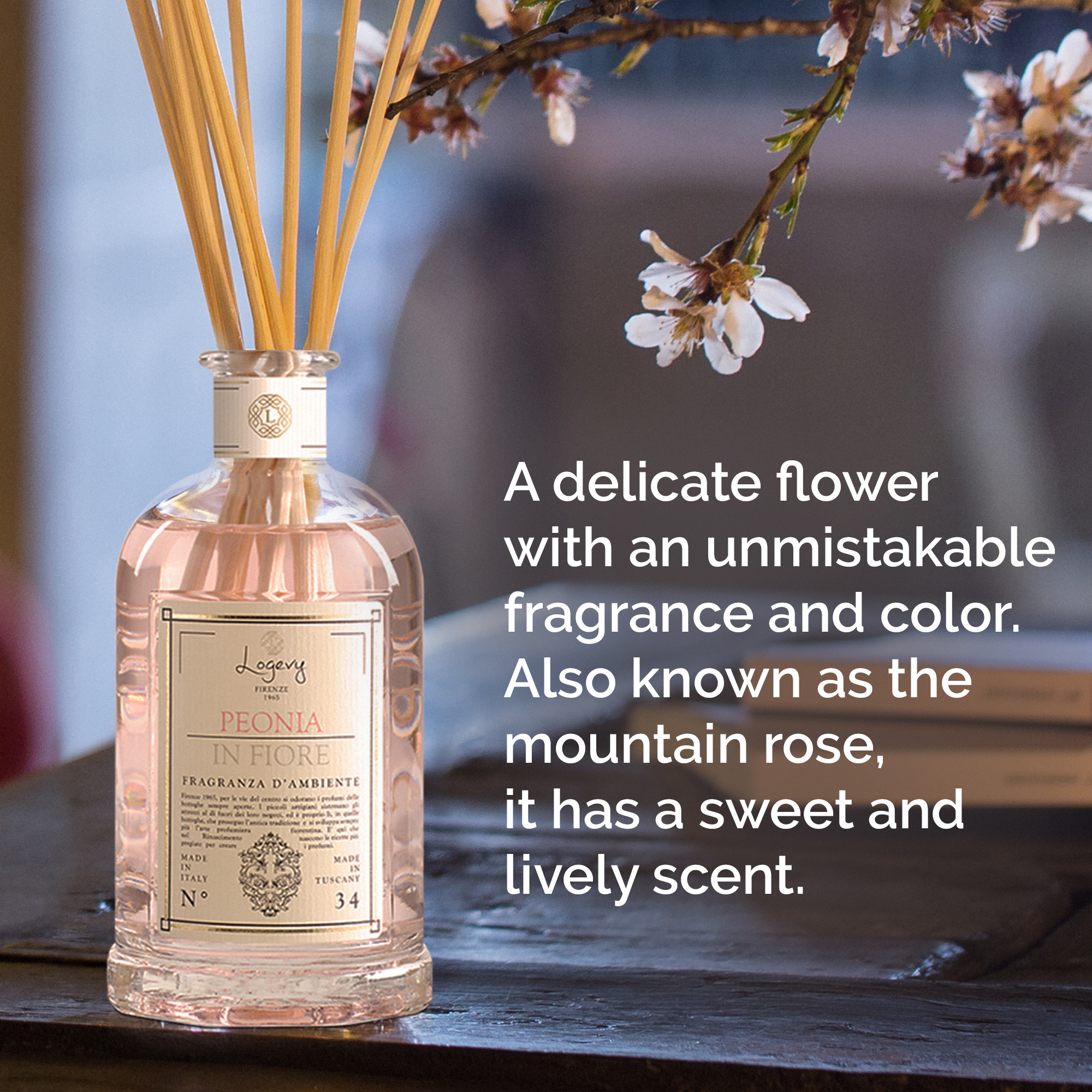 5 - Lifestyle - Logevy - Home Fragrance Diffuser - Peonia in Fiore